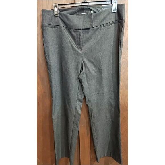 NWT Torrid Women's Career Pants Stretch High Rise Relax Trousers Gray Size 18R - Picture 1 of 8